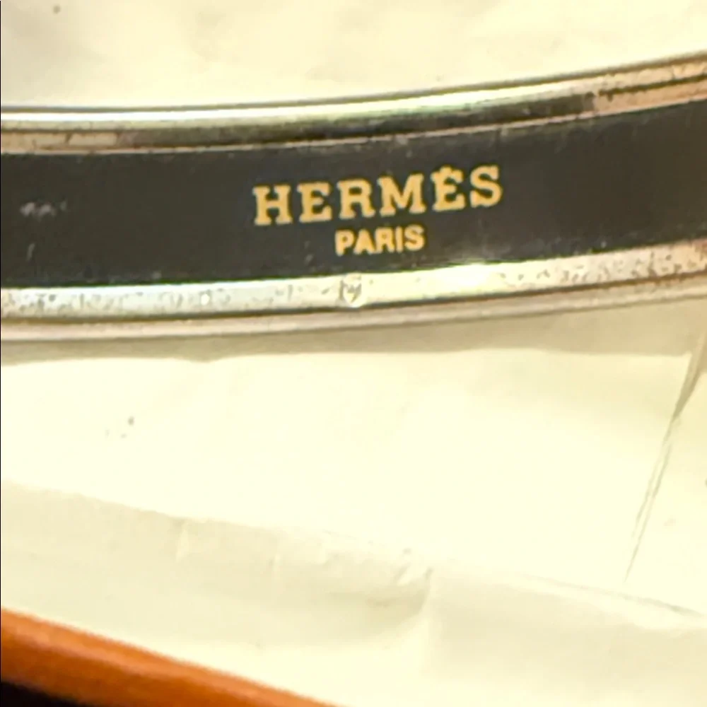Hermes Pink Black and Silver Enamel Bracelet - Picture 4 of 15